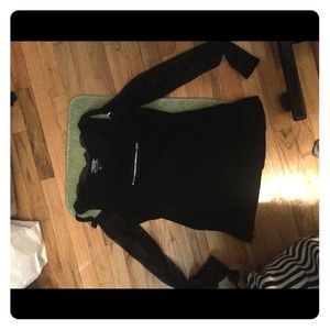 Tripp NYC Black shirt with Mesh sleeves.